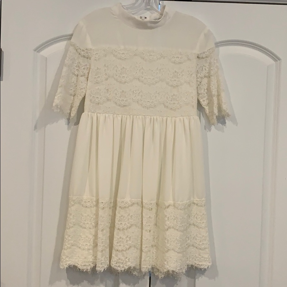 WAYF white dress with lace detail